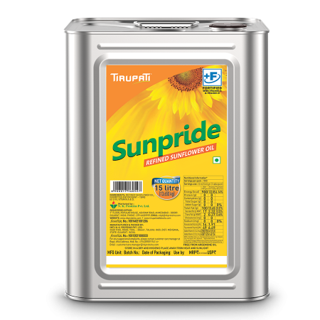 Refined Sunflower Oil 15 Ltr Tin
