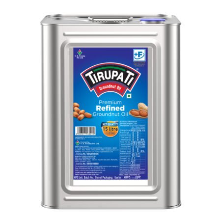 Tirupati Refined Groundnut Oil 15 Ltr Tin